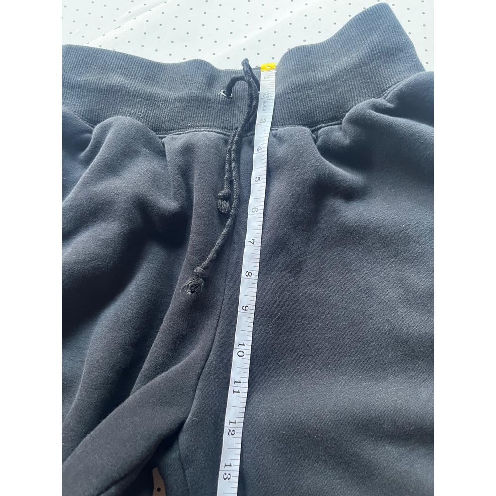 Nike Fleece Jogger Sweatpants Womens S Black Embroidered Swoosh Cropped Pants - Picture 7 of 10